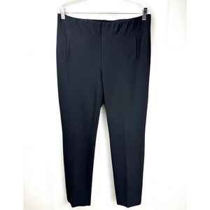 Chicos Black Pull On Ankle Pants Size 1.5/US Medium 10 Straight Leg Stretch